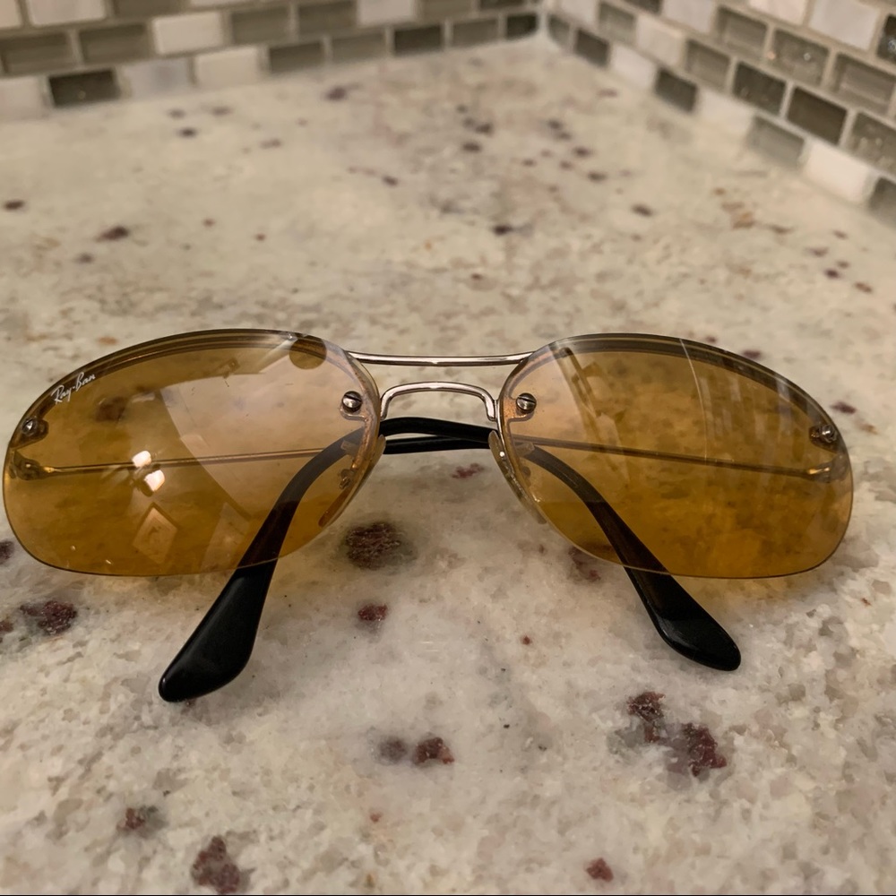 Ray Ban sunglasses - yellow small aviator glasses